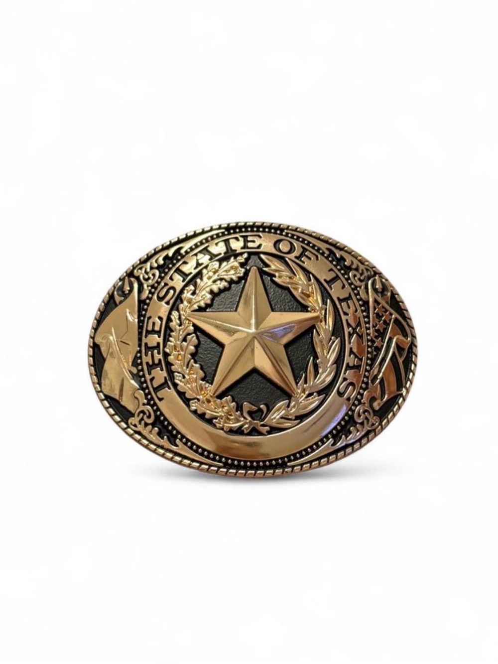 Texas Star Gold-Tone Western Belt Buckle